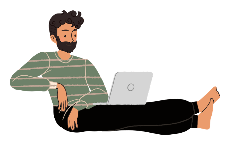 img of a man holding a notebook, representing myself